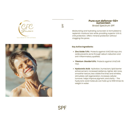 Pure Sun Defense Sunscreen 50+ SPF